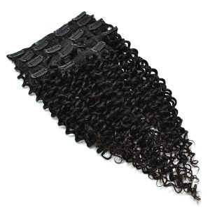 Curly Virgin Cuticle Aligned Clip In Hair Extensions 05