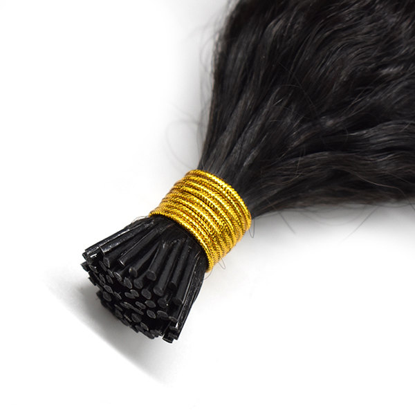 Kinky Straight Virgin Cuticle Aligned Kinky Straight I Tip Stick Tip Human Hair Extension 04