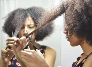 Trim and cut your curly hair